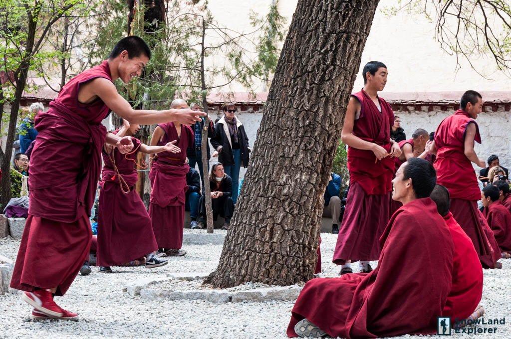 Monks debating session in Sera Monastery in Lhasa