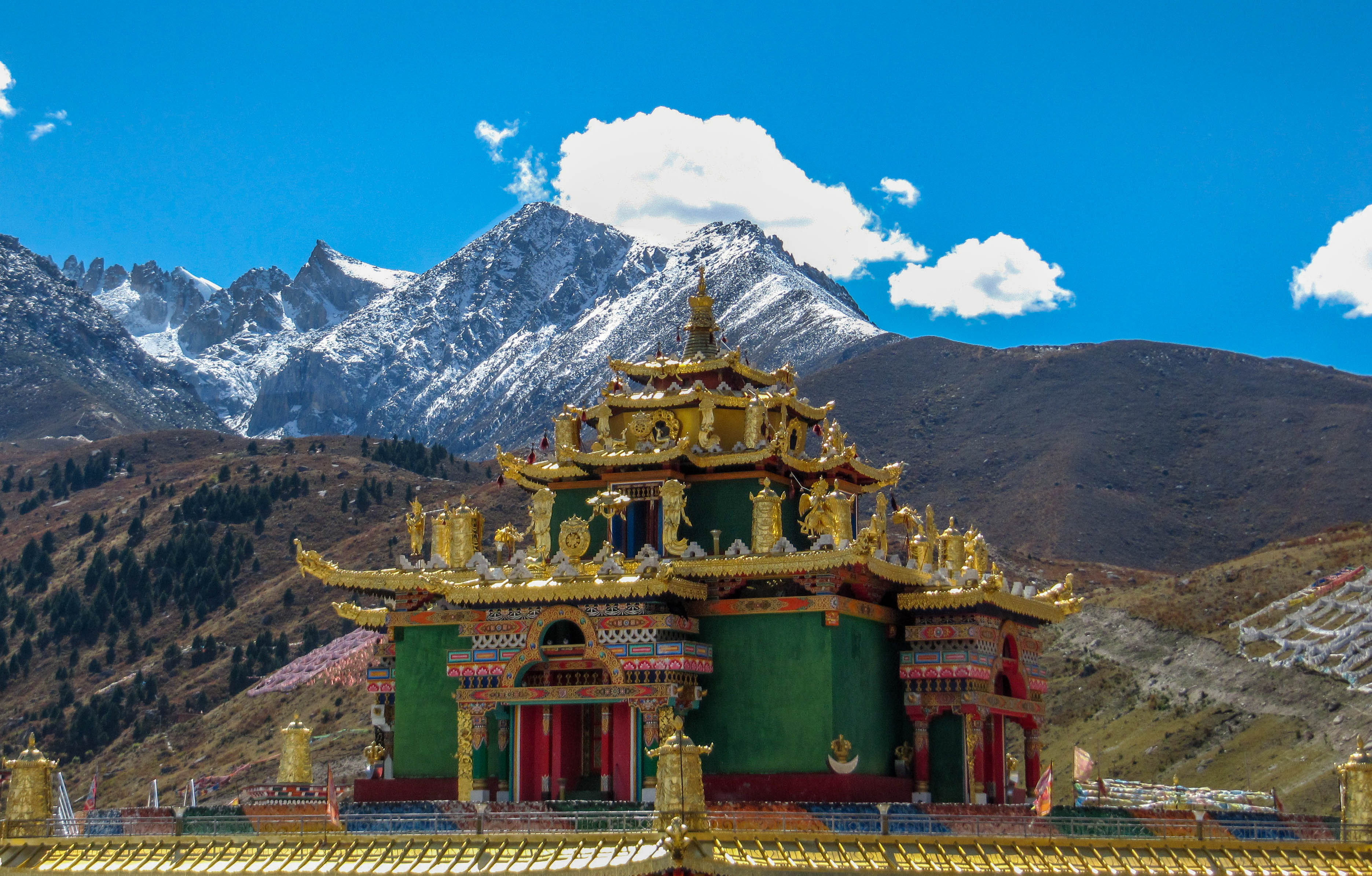Dzochen monastery mandala Temple in Sichuan Province