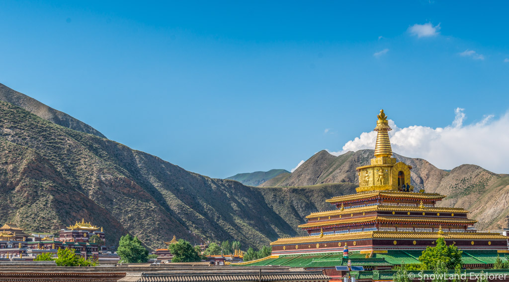 The goldden Stupa in Labrang Monastery 