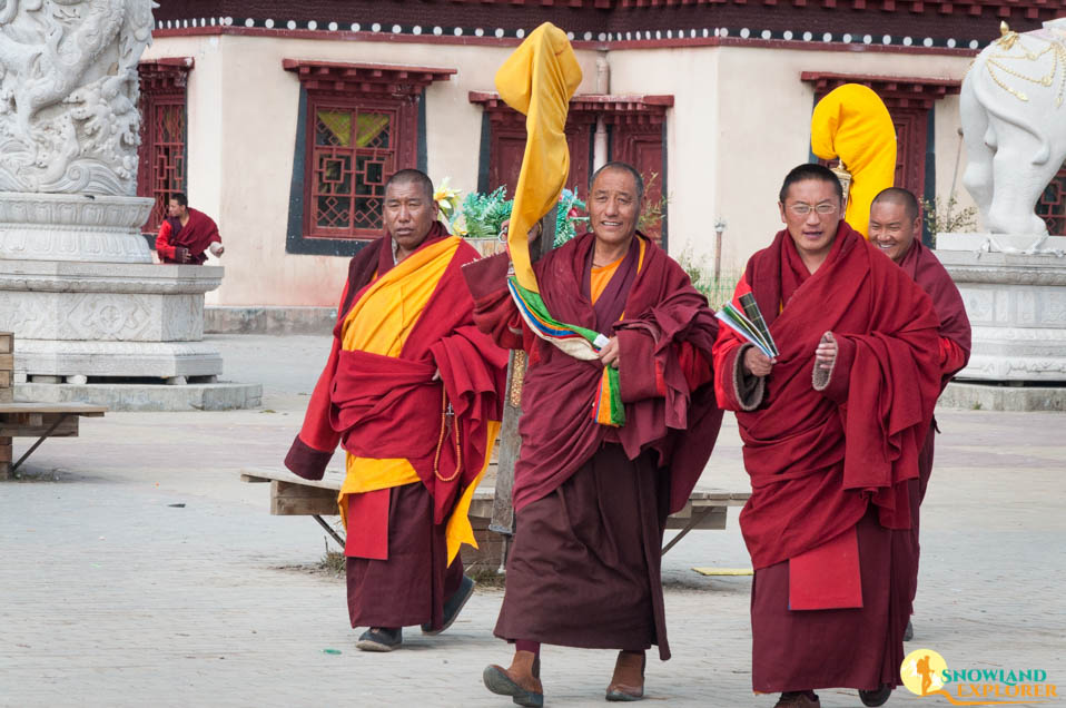 Monks from Sershul Monastery