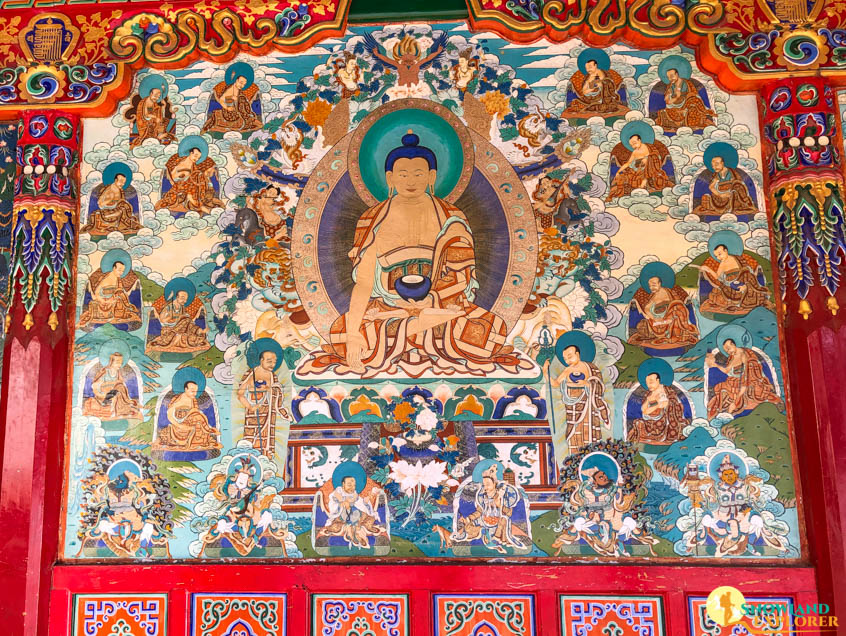 Tibetan Traditional Wall Painting in Rongwo Monastery